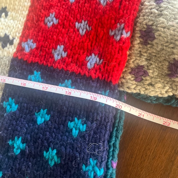 LA LLAMA Women's Cardigan Hand Made In Ecuador 100% Wool One Size Colorful EUC - Picture 11 of 13